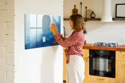 Quadro magnético para desenhar estampa de abstração de água