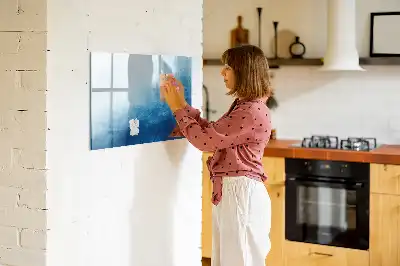 Quadro magnético para desenhar estampa de abstração de água