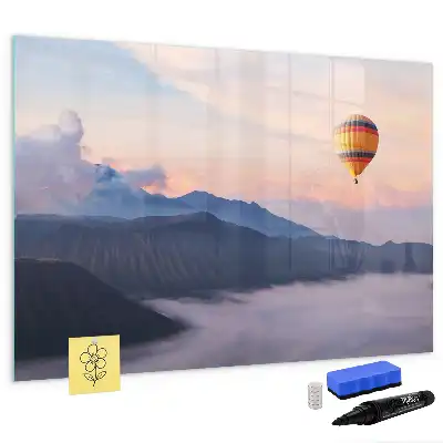 Quadro magnético para escrever estampa de uma bela paisagem