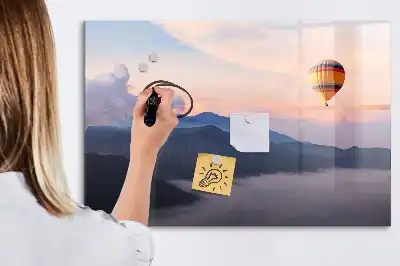 Quadro magnético para escrever estampa de uma bela paisagem