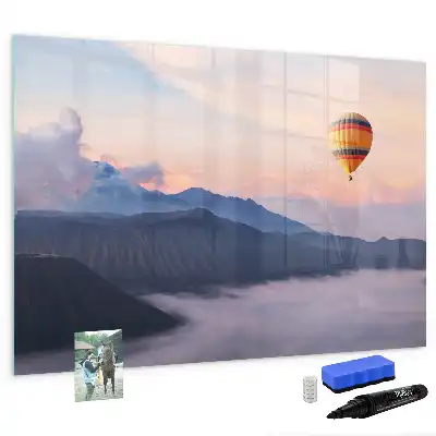 Quadro magnético para escrever estampa de uma bela paisagem
