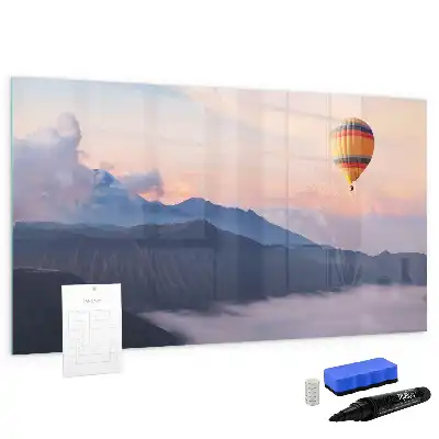 Quadro magnético para escrever estampa de uma bela paisagem