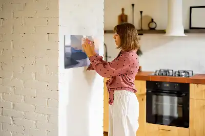 Quadro magnético para escrever estampa de uma bela paisagem