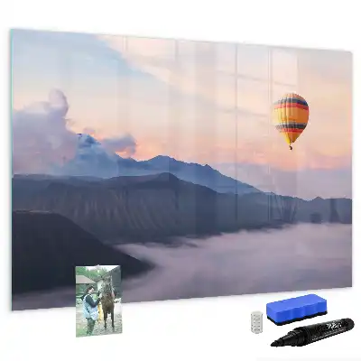 Quadro magnético para escrever estampa de uma bela paisagem