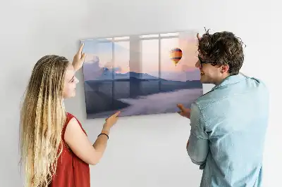 Quadro magnético para escrever estampa de uma bela paisagem