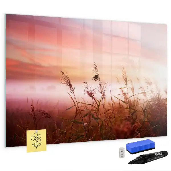 Quadro magnético para escrever estampa manhã de neblina