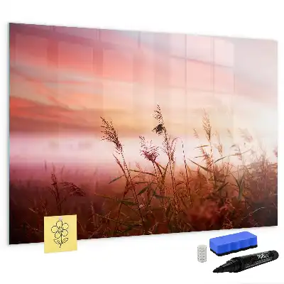 Quadro magnético para escrever estampa manhã de neblina