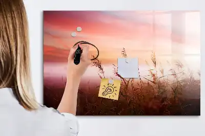 Quadro magnético para escrever estampa manhã de neblina