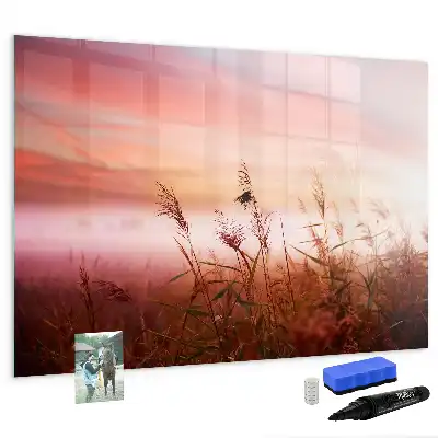 Quadro magnético para escrever estampa manhã de neblina