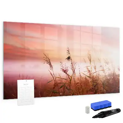 Quadro magnético para escrever estampa manhã de neblina