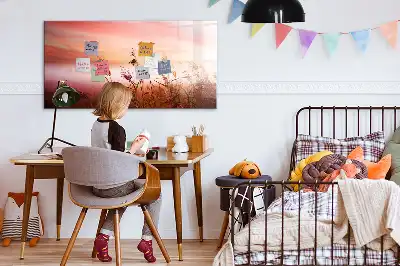Quadro magnético para escrever estampa manhã de neblina