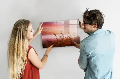 Quadro magnético para escrever estampa manhã de neblina