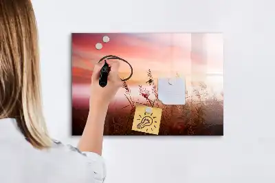 Quadro magnético para escrever estampa manhã de neblina