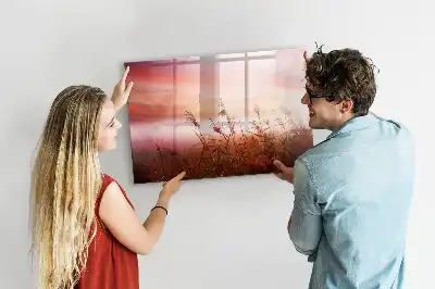 Quadro magnético para escrever estampa manhã de neblina