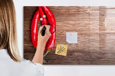 Quadro magnético para desenhar modelo pimentão
