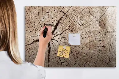 Quadro magnético para escrita com design de tronco de árvore antigo