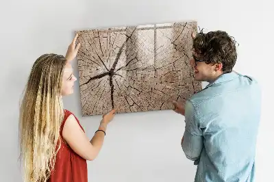 Quadro magnético para escrita com design de tronco de árvore antigo