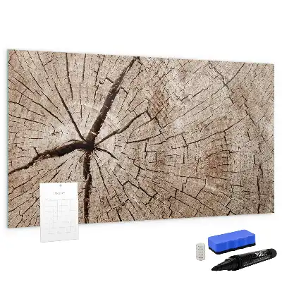 Quadro magnético para escrita com design de tronco de árvore antigo