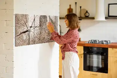 Quadro magnético para escrita com design de tronco de árvore antigo