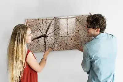 Quadro magnético para escrita com design de tronco de árvore antigo