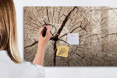 Quadro magnético para escrita com design de tronco de árvore antigo