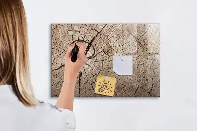 Quadro magnético para escrita com design de tronco de árvore antigo