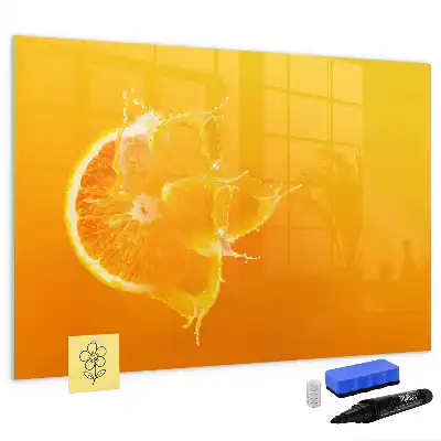Quadro magnético para desenhar laranja