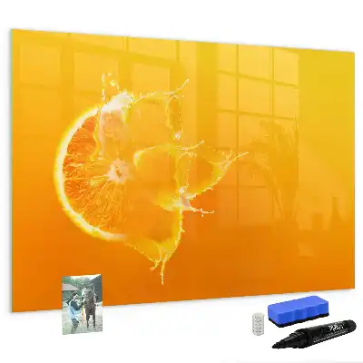 Quadro magnético para desenhar laranja