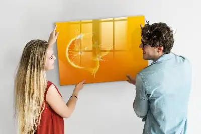 Quadro magnético para desenhar laranja