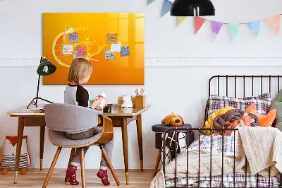 Quadro magnético para desenhar laranja