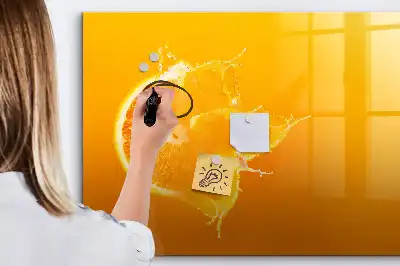 Quadro magnético para desenhar laranja