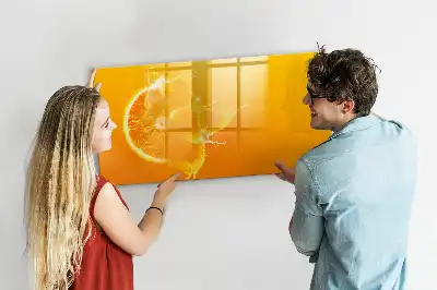 Quadro magnético para desenhar laranja