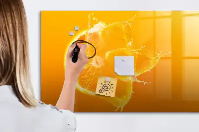 Quadro magnético para desenhar laranja