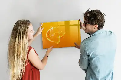 Quadro magnético para desenhar laranja