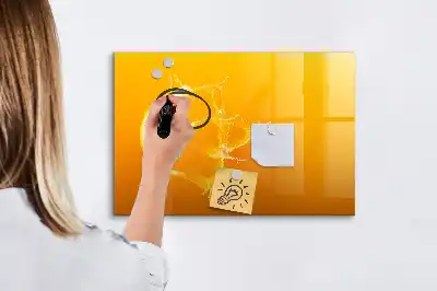 Quadro magnético para desenhar laranja