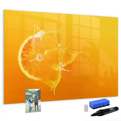 Quadro magnético para desenhar laranja