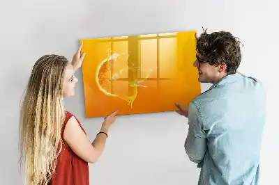 Quadro magnético para desenhar laranja