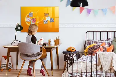 Quadro magnético para desenhar laranja
