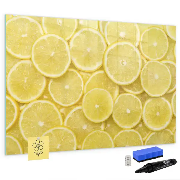 Quadro magnético para desenhar estampa de fatias de limão