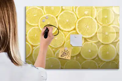 Quadro magnético para desenhar estampa de fatias de limão