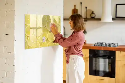 Quadro magnético para desenhar estampa de fatias de limão