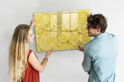 Quadro magnético para desenhar estampa de fatias de limão