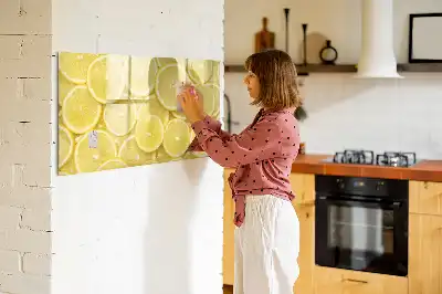 Quadro magnético para desenhar estampa de fatias de limão