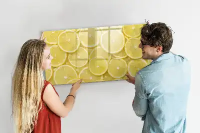 Quadro magnético para desenhar estampa de fatias de limão