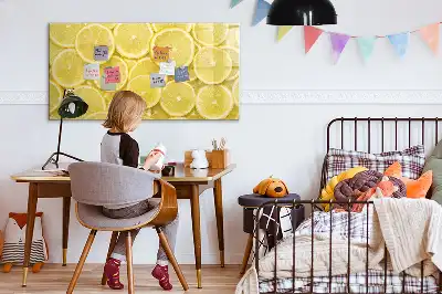 Quadro magnético para desenhar estampa de fatias de limão