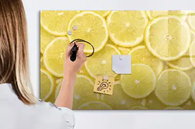 Quadro magnético para desenhar estampa de fatias de limão