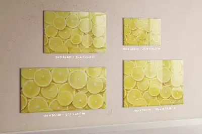 Quadro magnético para desenhar estampa de fatias de limão