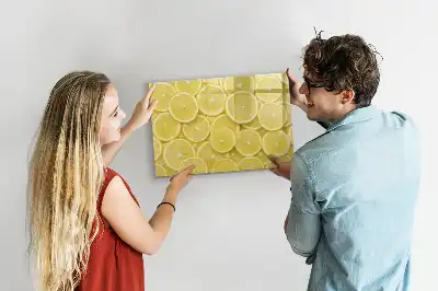 Quadro magnético para desenhar estampa de fatias de limão