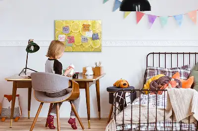 Quadro magnético para desenhar estampa de fatias de limão