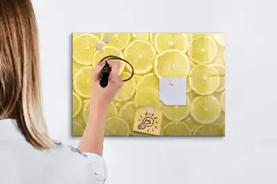 Quadro magnético para desenhar estampa de fatias de limão